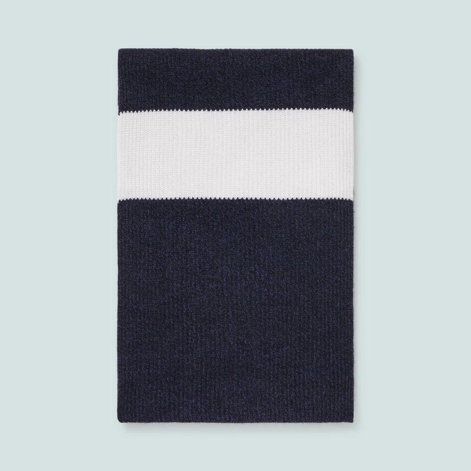 Scarf, Navy and ivory stripes