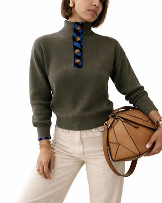 The Diana — Olive Green & Blue / Black