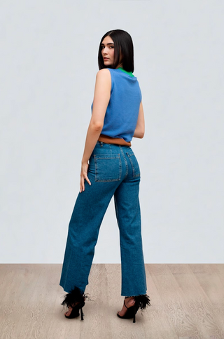 Crewneck Tank — Blue/Green/Brown