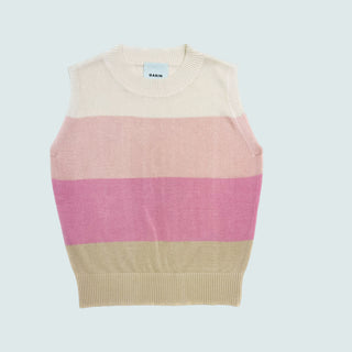 Crewneck Tank — Pink Stripe