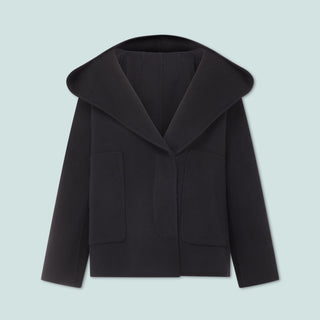 Gia Cashmere Coat — Black