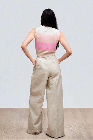 Crewneck Tank — Pink Stripe