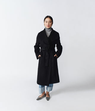 Gabriella Cashmere Coat — Black