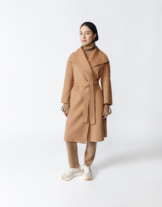 Gabriella Cashmere Coat — Camel