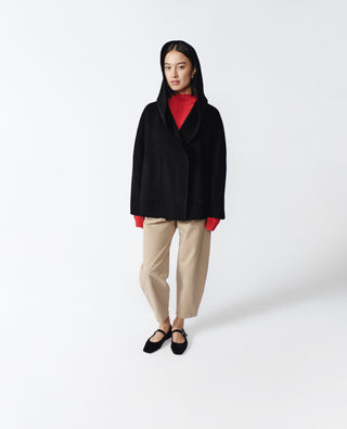 Gia Cashmere Coat — Black