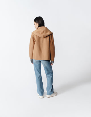 Gia Cashmere Coat — Camel