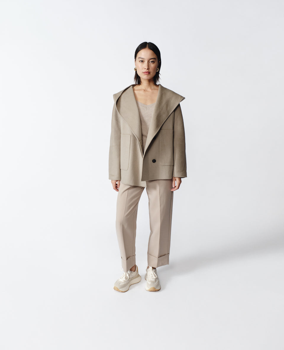 Gia Cashmere Coat - Oatmeal