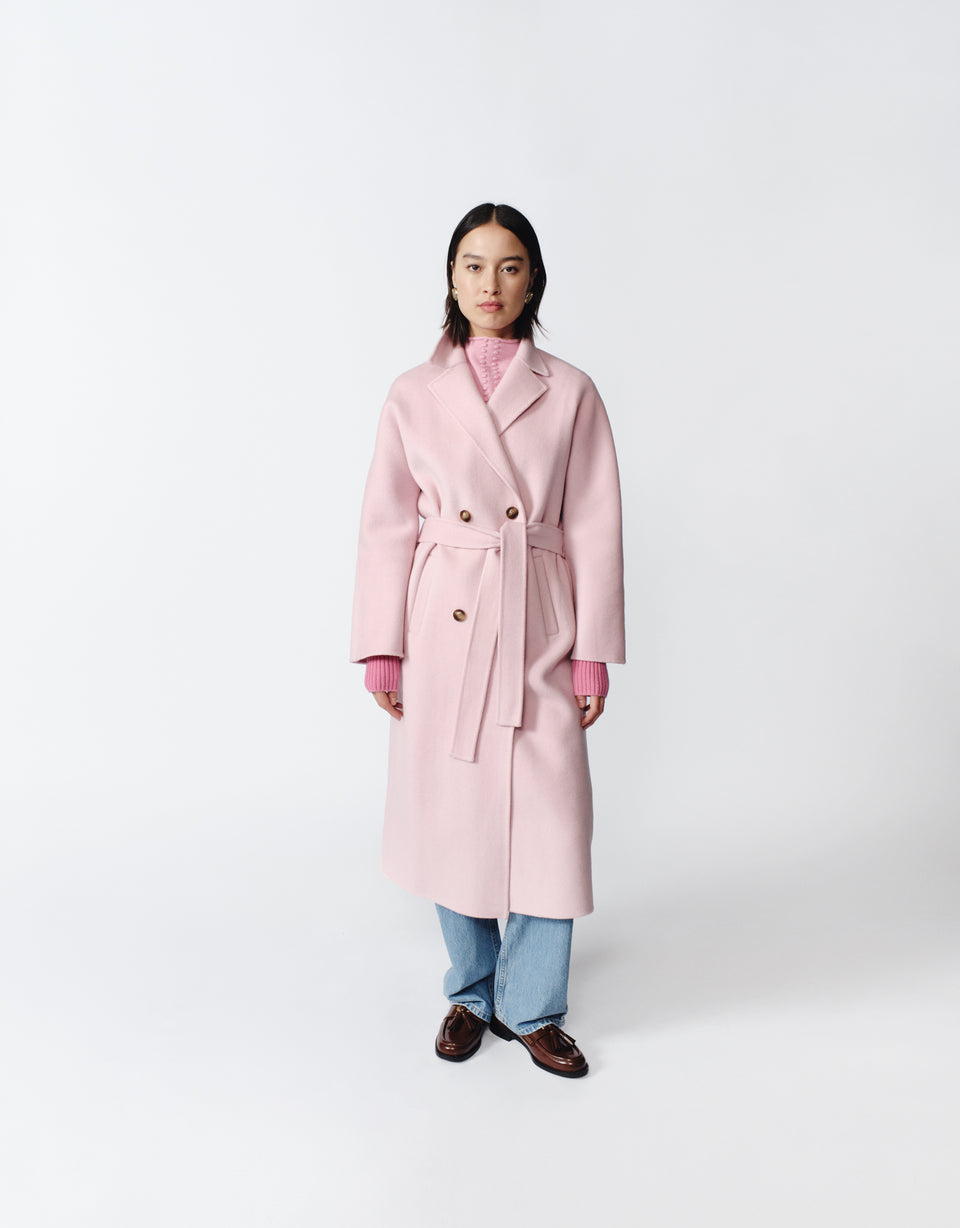 Nicola Cashmere Coat - Pink