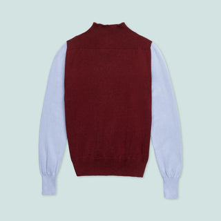 Blaire Color Block — Maroon/Periwinkle