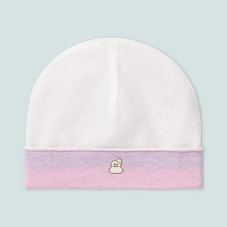 Reversible Cashmere Beanie — Ghost Striped