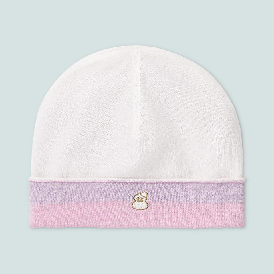 Ghost Striped Reversible Cashmere Beanie