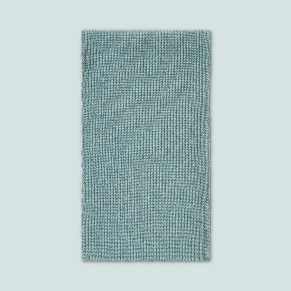 Scarf, a two block color seafoam and beige