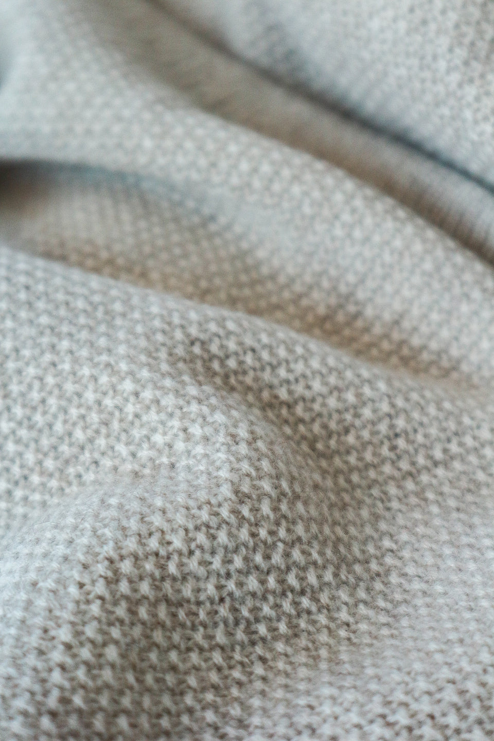 Large Brushed Cashmere Blanket — Ivory