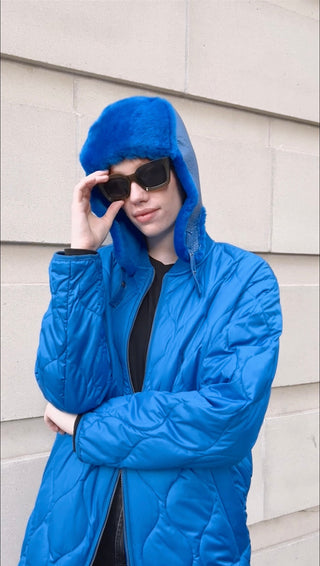 Aviator Hat — Cobalt Blue